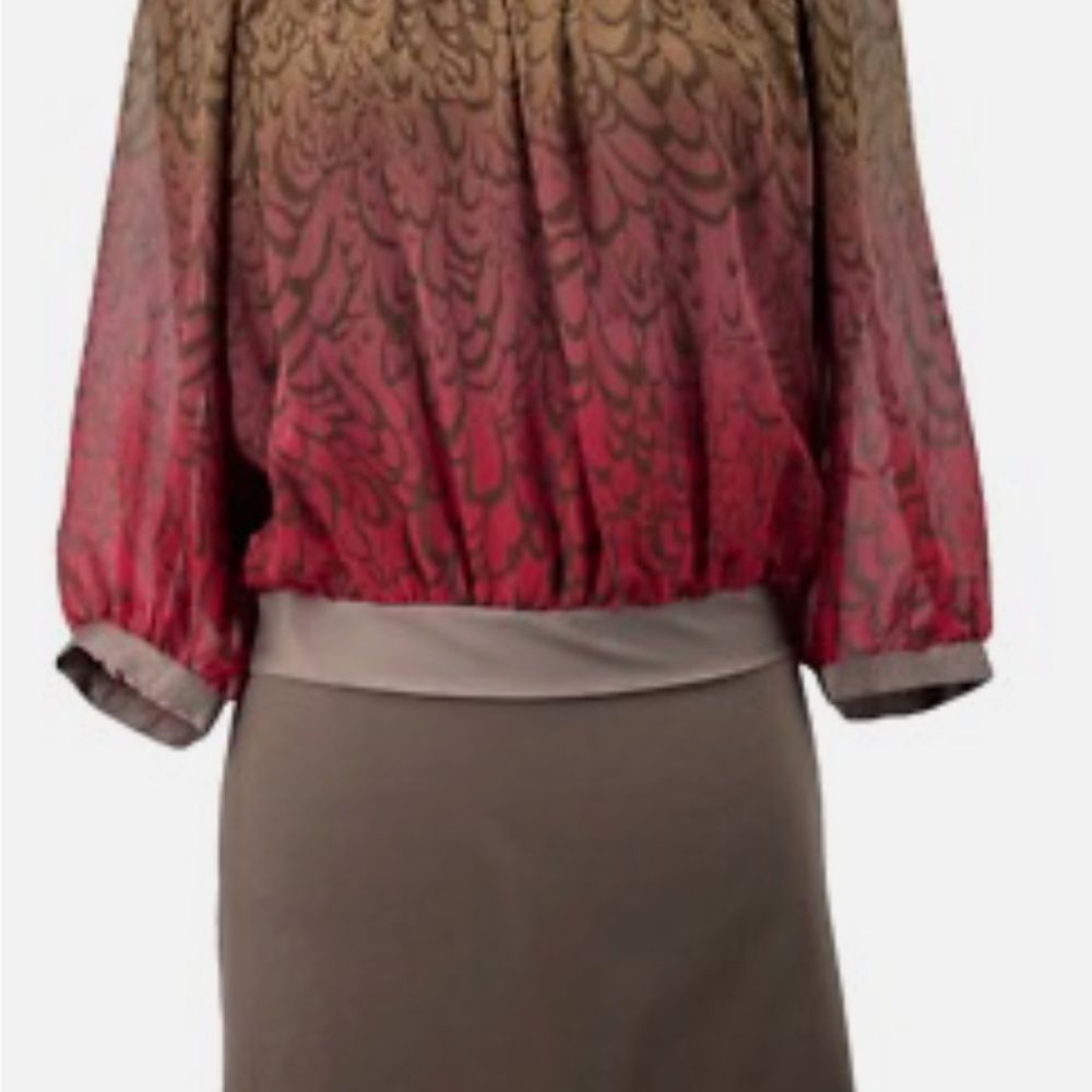 Bcbgeneration Brown And Tan Patterned Mini Dress - image 1